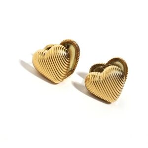 Nwt Non Tarnish Double Heart Earrings Heavem Mayhem Inspired